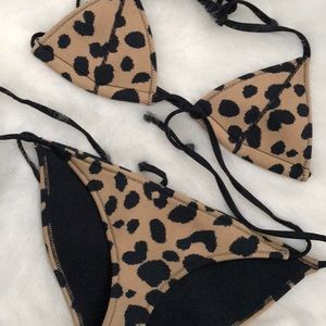 Leopard triangle bikini